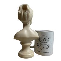 Alternative view of Vintage French Girl Bust Reproduction Ornament Decoration Decor White Stone Like c1970's
