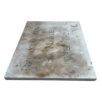 Alternative view of Antique French Original Church Cathedral Stone Plaque Reconnaissance A Marie Xbre 1929 V.L. Catholic Sign c1929