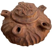 Vintage French Aosta Savoy Wooden Grolle Grole Carved Bowl Savoyard Grolla Friendship Cup Cafe De Lamiti 5 Spouts Souvenir c1960's