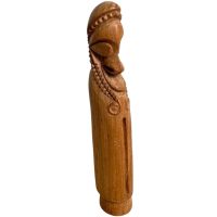 Vintage South Pacific Oceania Moai Easter Island Polynesian Inspired Decorative Wooden Ornament Decor Carving Sculpture Art c1970-80's