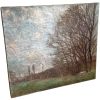Antique French Spring Blossom Landscape Art French Countryside Oil Painting On Canvas c1910-20's