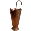 Vintage Dutch Copper Brass Metal Umbrella Walking Stick Stand Storage Pot Container Hallway Entryway circa 1960-70's