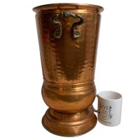 Alternative view of Vintage French Copper Brass Metal Umbrella Walking Stick Stand Coal Shuttle Storage Pot Container Hallway circa 1960-70's
