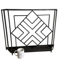 Alternative view of Vintage French Handmade Iron Metal Umbrella Walking Stick Stand Storage Container Hallway Tarnish Patina c1970-80's