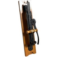 Vintage French Wall Mounted Metal Wooden Corkscrew Cork Puller Bottle Opener Bar Cafe Restaurant Decor circa 1980-90's