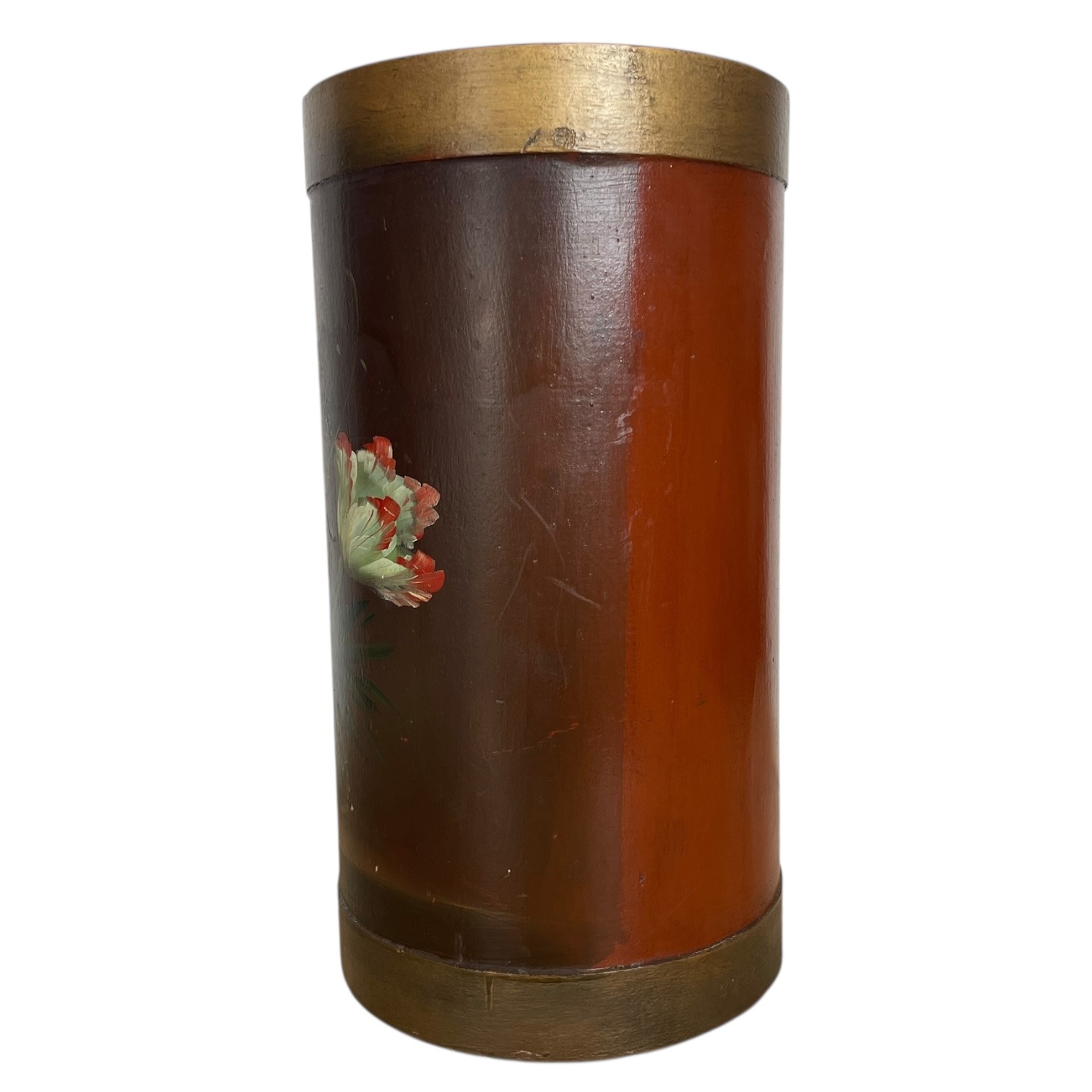 Vintage French Hand Painted Wooden Waste Paper Basket Bin Desk Trash Wood Can circa 1950-60’s 3 Vintage French Hand Painted Wooden Waste Paper Basket Bin Desk Trash Wood Can circa 1950-60's - Image 3