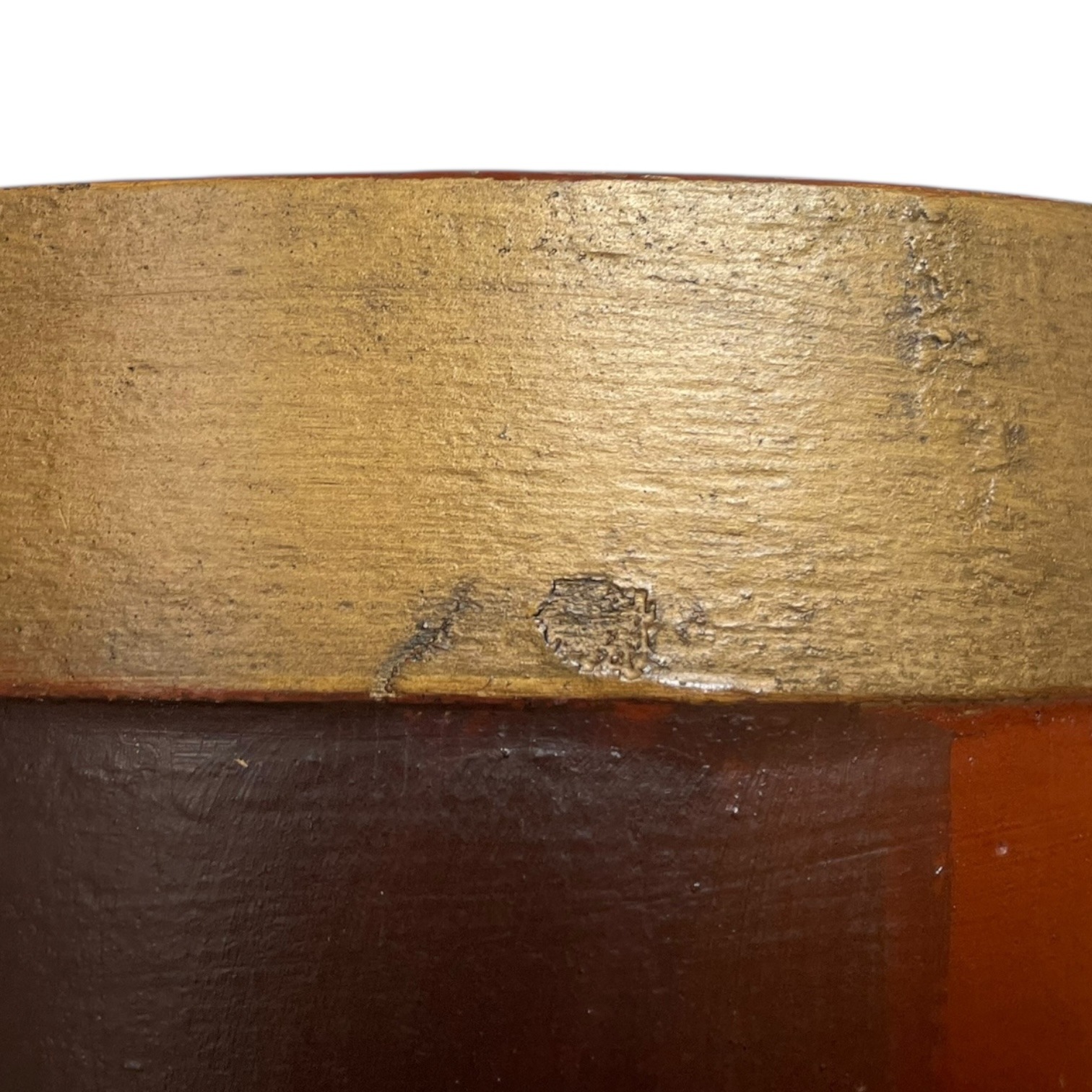 Vintage French Hand Painted Wooden Waste Paper Basket Bin Desk Trash Wood Can circa 1950-60’s 4 Vintage French Hand Painted Wooden Waste Paper Basket Bin Desk Trash Wood Can circa 1950-60's - Image 4