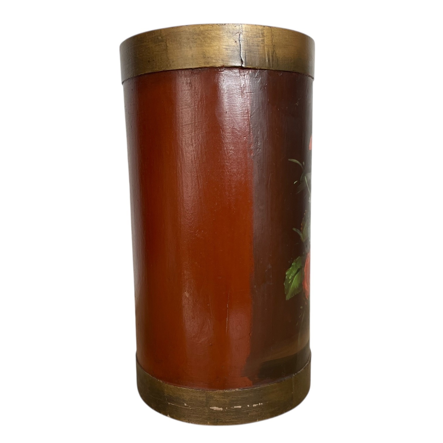 Vintage French Hand Painted Wooden Waste Paper Basket Bin Desk Trash Wood Can circa 1950-60’s 7 Vintage French Hand Painted Wooden Waste Paper Basket Bin Desk Trash Wood Can circa 1950-60's - Image 7