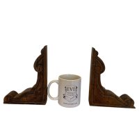 Alternative view of Antique French Small Wood Shelf Brackets Pair x2 Wall Mounted Table Stand Plinth Display Wooden c1920's
