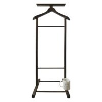 Alternative view of Vintage French Valet Butler Stand Wooden Clothes Hanger Suit Costume Bedroom Decor Storage Office c1960-70's