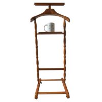 Alternative view of Vintage French Valet Butler Stand Wooden Clothes Hanger Suit Costume Bedroom Hotel Decor Storage B&B DAMAGED REPAIRED c1990-00's