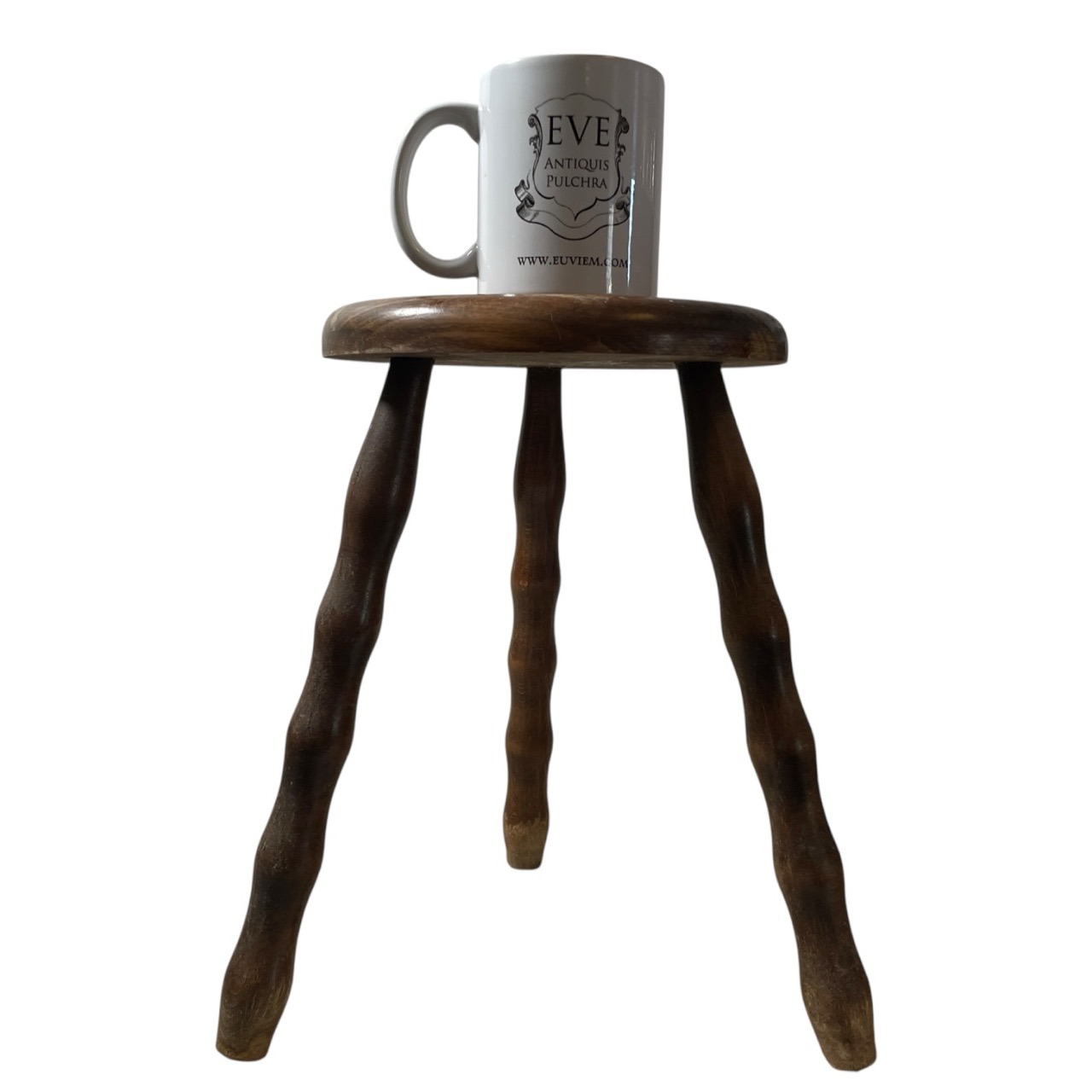 Vintage French Wooden Wood Milking Stool Seat Kitchen Table Farm Round Shaped Seat Plant Rest Stand Plinth Rustic Tabouret c1970’s 10 Vintage French Wooden Wood Milking Stool Seat Kitchen Table Farm Round Shaped Seat Plant Rest Stand Plinth Rustic Tabouret c1970's - Image 10