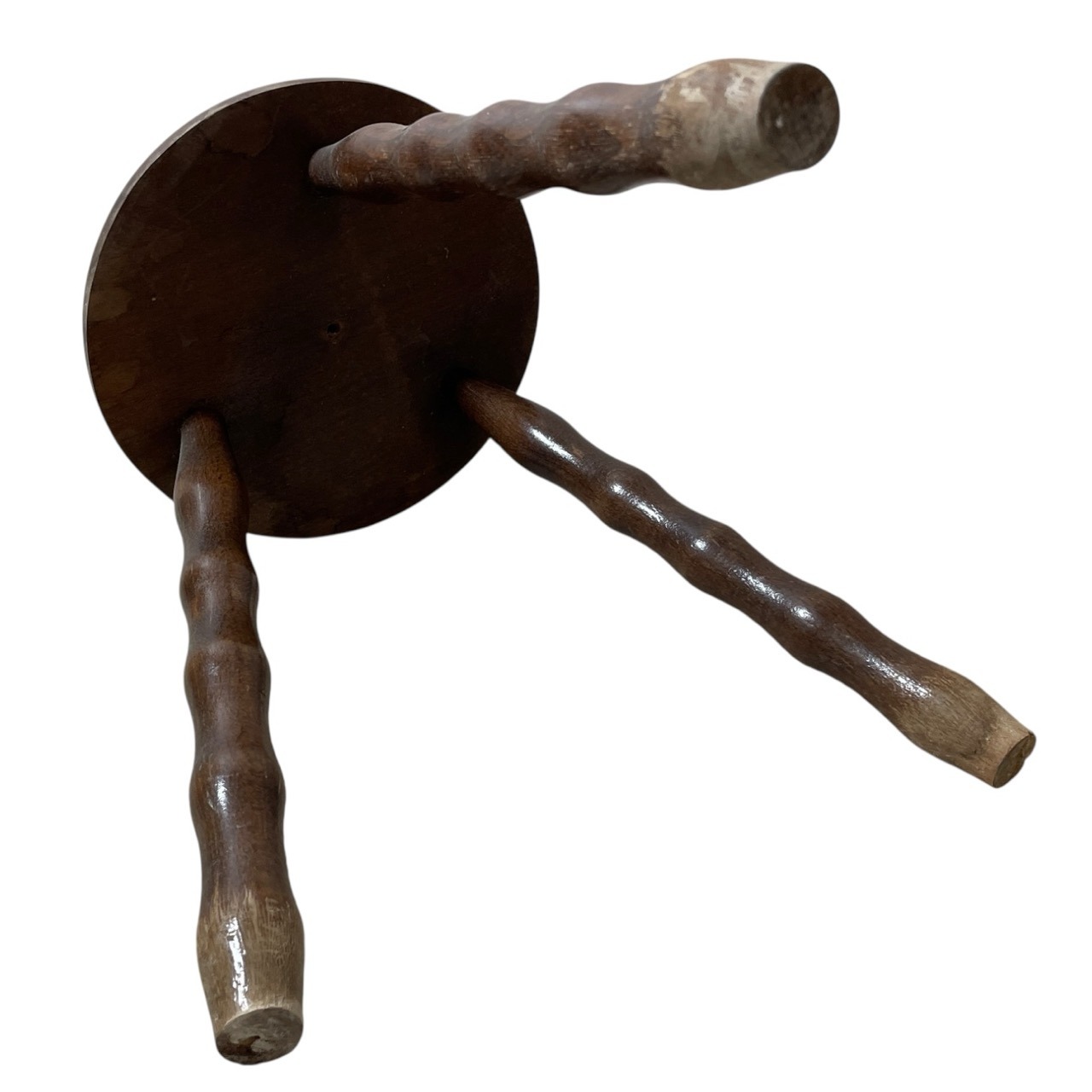 Vintage French Wooden Wood Milking Stool Seat Kitchen Table Farm Round Shaped Seat Plant Rest Stand Plinth Rustic Tabouret c1970’s 5 Vintage French Wooden Wood Milking Stool Seat Kitchen Table Farm Round Shaped Seat Plant Rest Stand Plinth Rustic Tabouret c1970's - Image 5