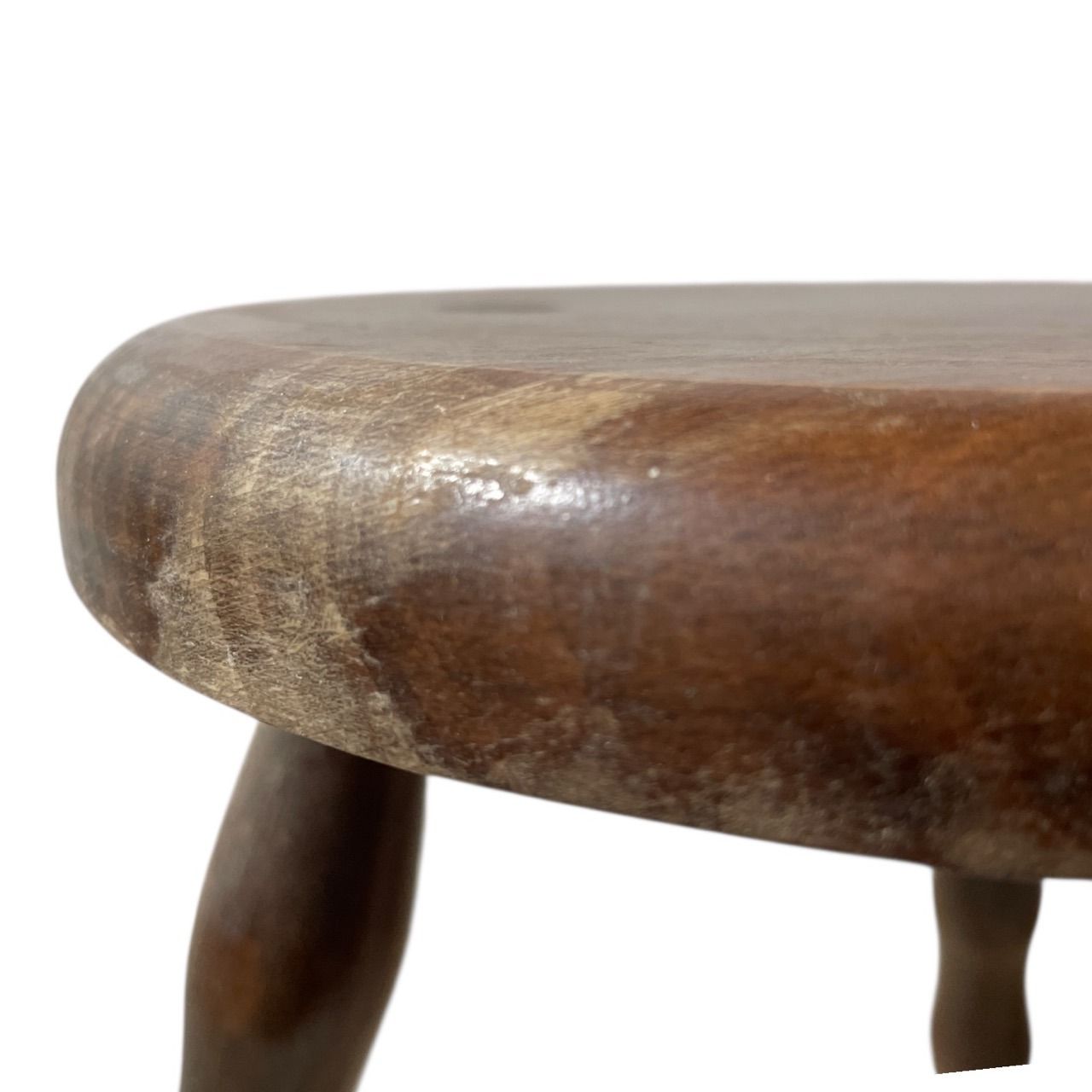 Vintage French Wooden Wood Milking Stool Seat Kitchen Table Farm Round Shaped Seat Plant Rest Stand Plinth Rustic Tabouret c1970’s 6 Vintage French Wooden Wood Milking Stool Seat Kitchen Table Farm Round Shaped Seat Plant Rest Stand Plinth Rustic Tabouret c1970's - Image 6