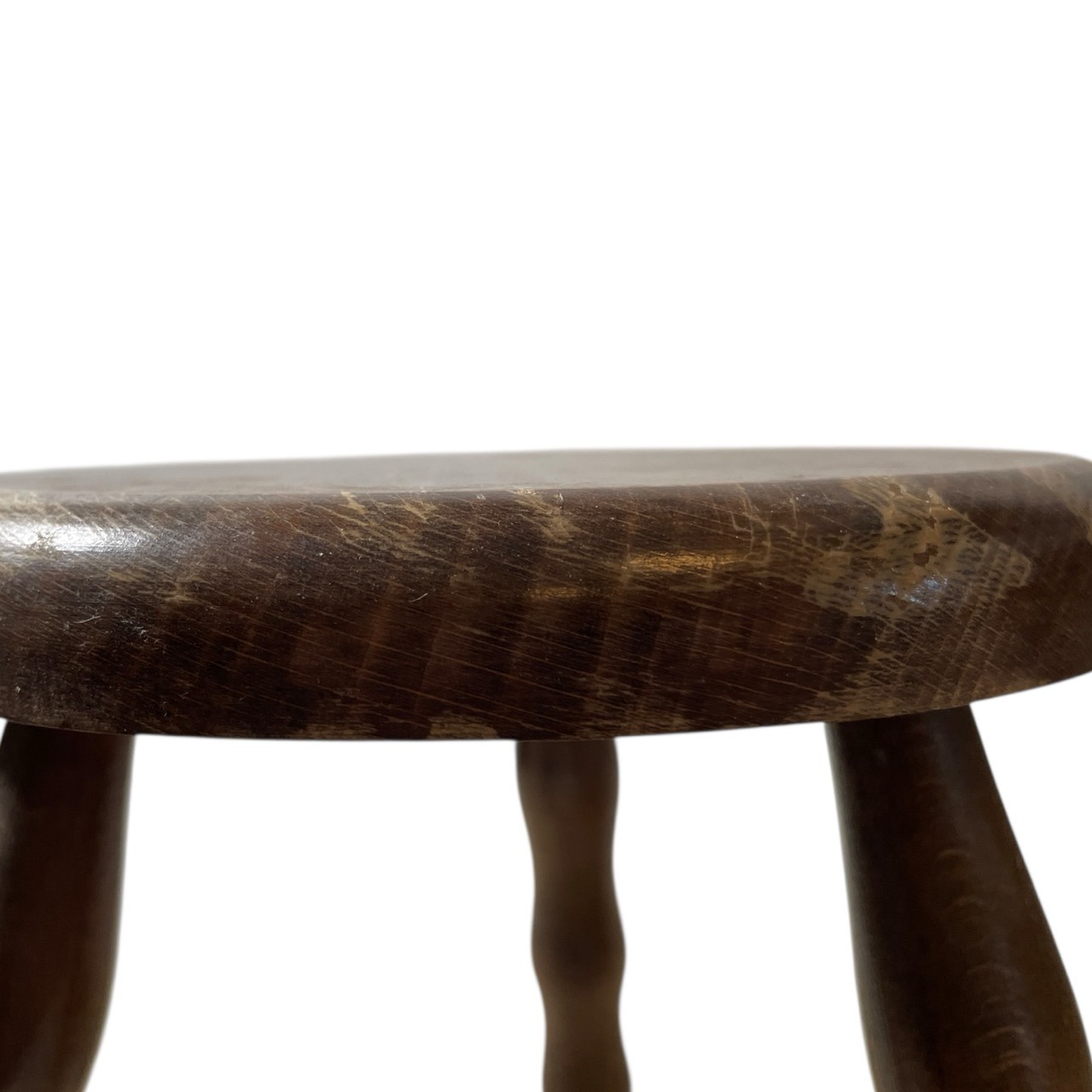 Vintage French Wooden Wood Milking Stool Seat Kitchen Table Farm Round Shaped Seat Plant Rest Stand Plinth Rustic Tabouret c1970’s 7 Vintage French Wooden Wood Milking Stool Seat Kitchen Table Farm Round Shaped Seat Plant Rest Stand Plinth Rustic Tabouret c1970's - Image 7