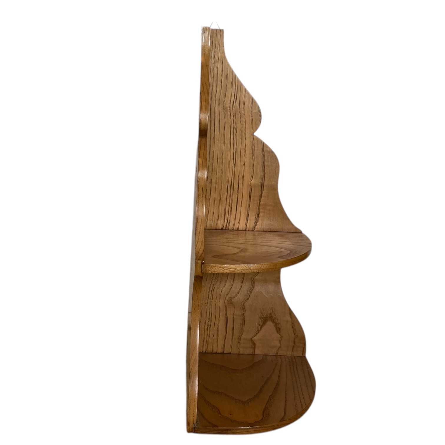 Vintage French Wood Corner Shelf Side Table Stand Tabouret Plinth Display Wooden c1970-80’s 7 Vintage French Wood Corner Shelf Side Table Stand Tabouret Plinth Display Wooden c1970-80's - Image 7