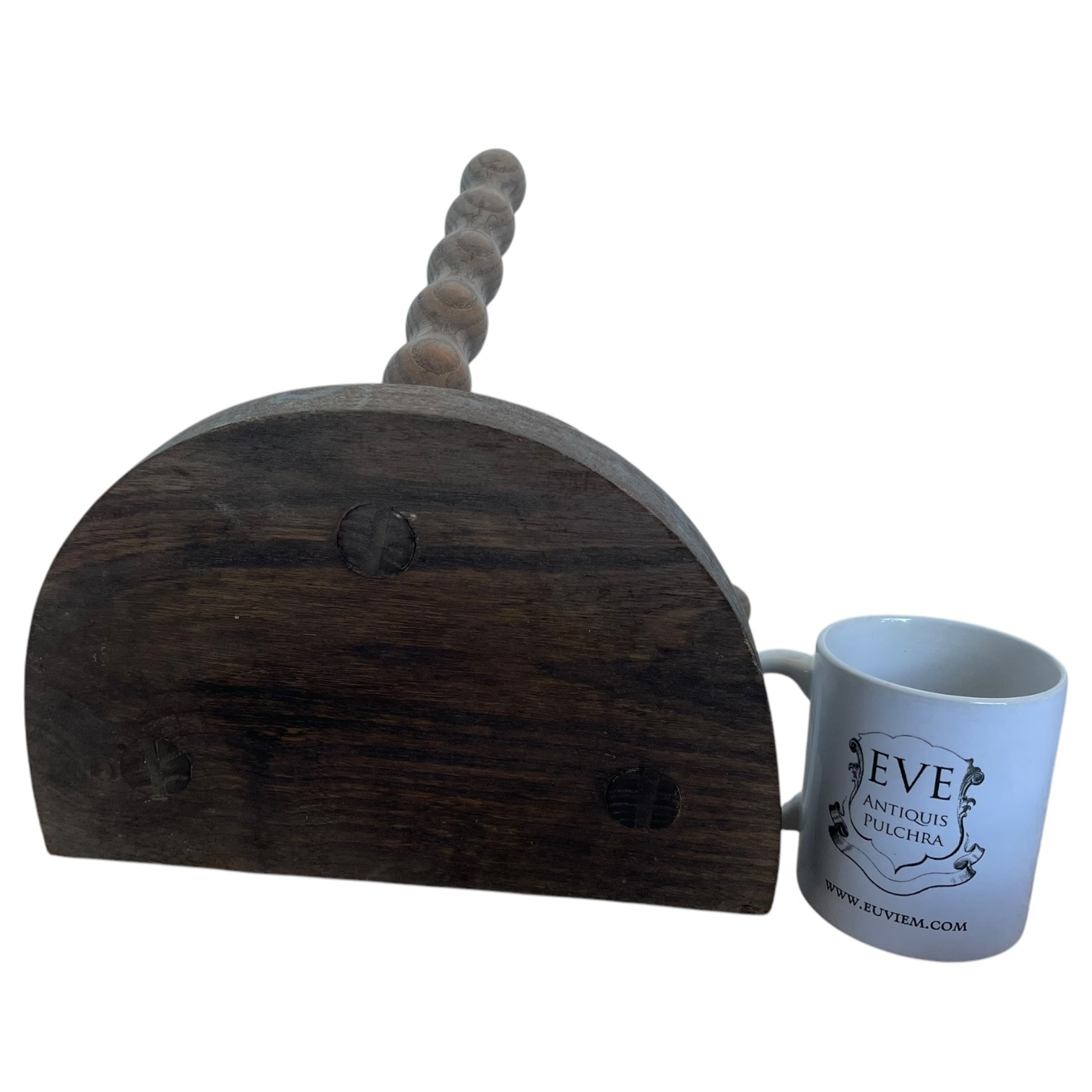 Vintage French Tripod Stool Chair Seat Wooden Milking Kitchen D Shaped Seat Bobbin Leg Rest Stand Plinth Tabouret c1960’s 3 Vintage French Tripod Stool Chair Seat Wooden Milking Kitchen D Shaped Seat Bobbin Leg Rest Stand Plinth Tabouret c1960's - Image 3