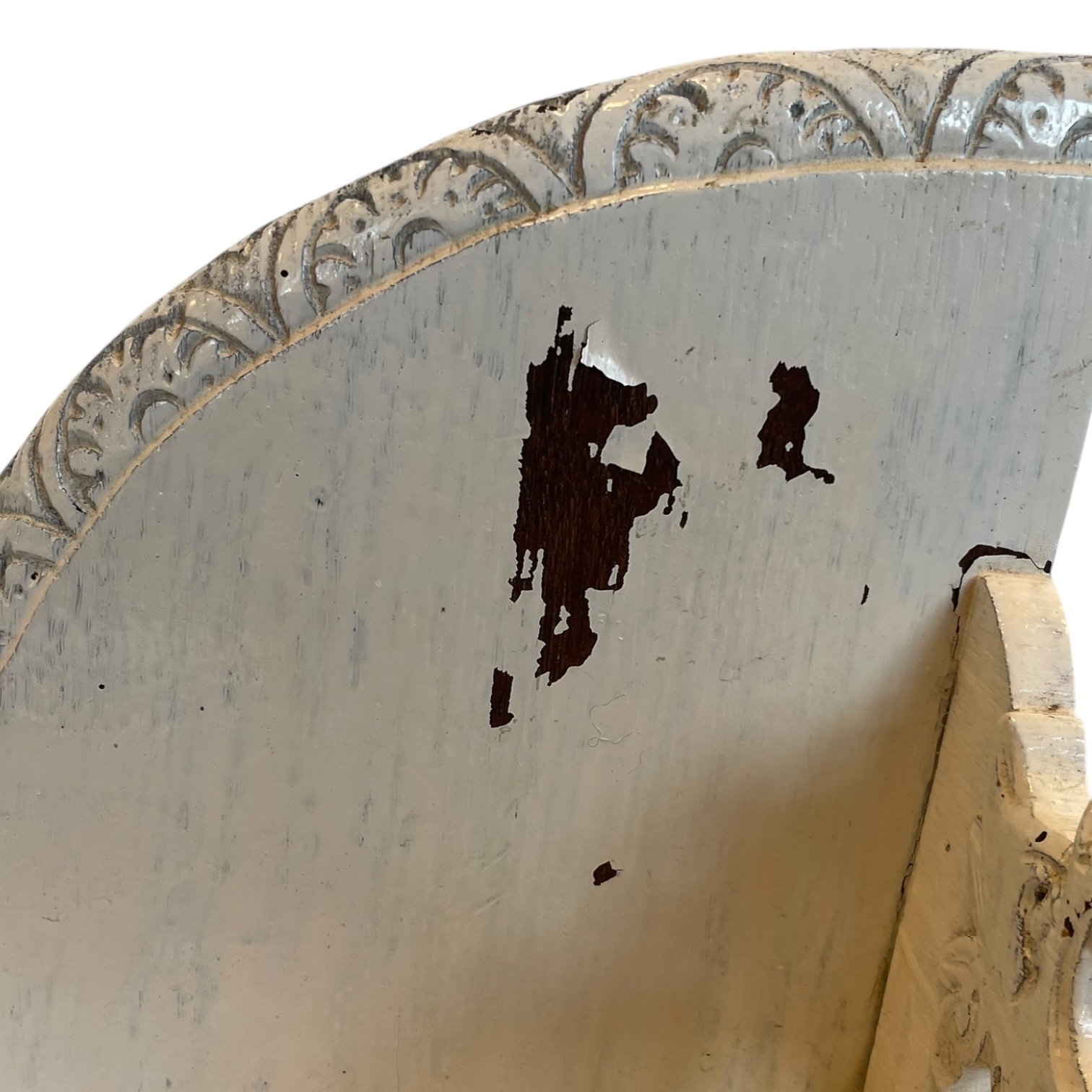 Antique French Painted White Wood Corner Shelf Stand Tabouret Plinth Display Wooden c1900’s 5 Antique French Painted White Wood Corner Shelf Stand Tabouret Plinth Display Wooden c1900's - Image 5