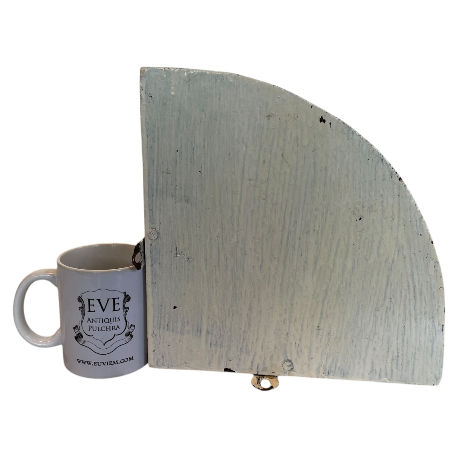 Antique French Painted White Wood Corner Shelf Stand Tabouret Plinth Display Wooden c1900’s 6 Antique French Painted White Wood Corner Shelf Stand Tabouret Plinth Display Wooden c1900's - Image 6