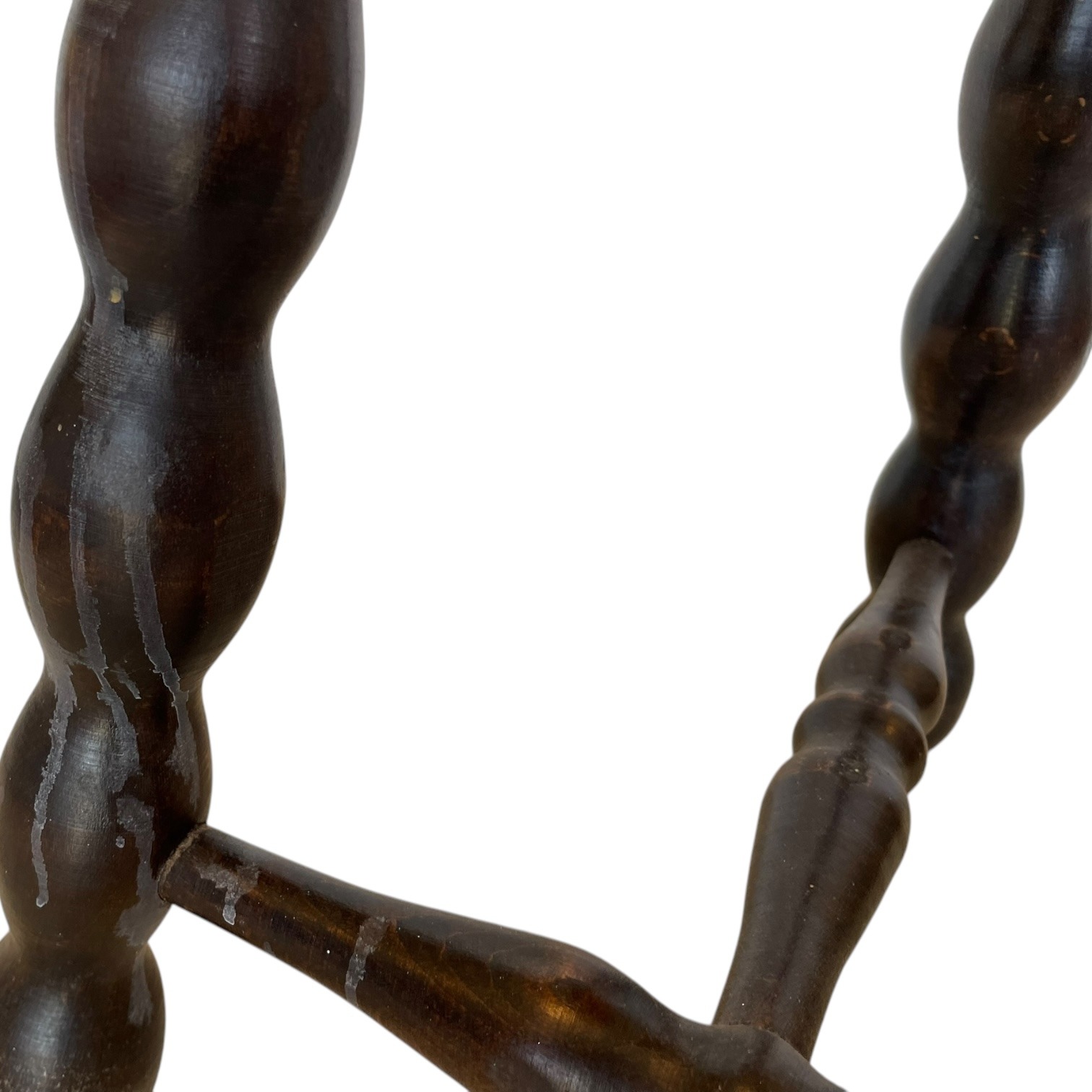 Vintage French Milking Stool Wooden Bobbin Leg Braced Round Shaped Seat Step Stand Table Rustic Rural Tabouret Farmhouse c1950-60’s 8 Vintage French Milking Stool Wooden Bobbin Leg Braced Round Shaped Seat Step Stand Table Rustic Rural Tabouret Farmhouse c1950-60's - Image 8