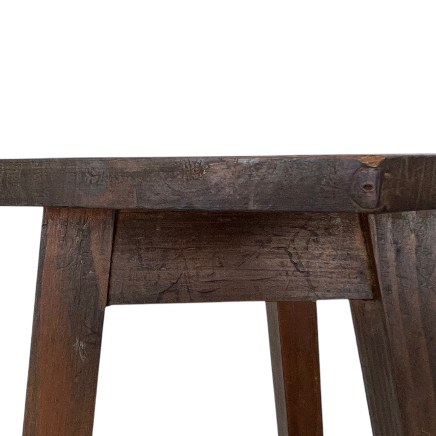 Vintage French Simple Tall Plinth Two Shelf Stand Table Varnished Wood Square Shaped Rest Tabouret PRICED INDIVIDUALLY c1960-70’s 8 Vintage French Simple Tall Plinth Two Shelf Stand Table Varnished Wood Square Shaped Rest Tabouret PRICED INDIVIDUALLY c1960-70's - Image 8