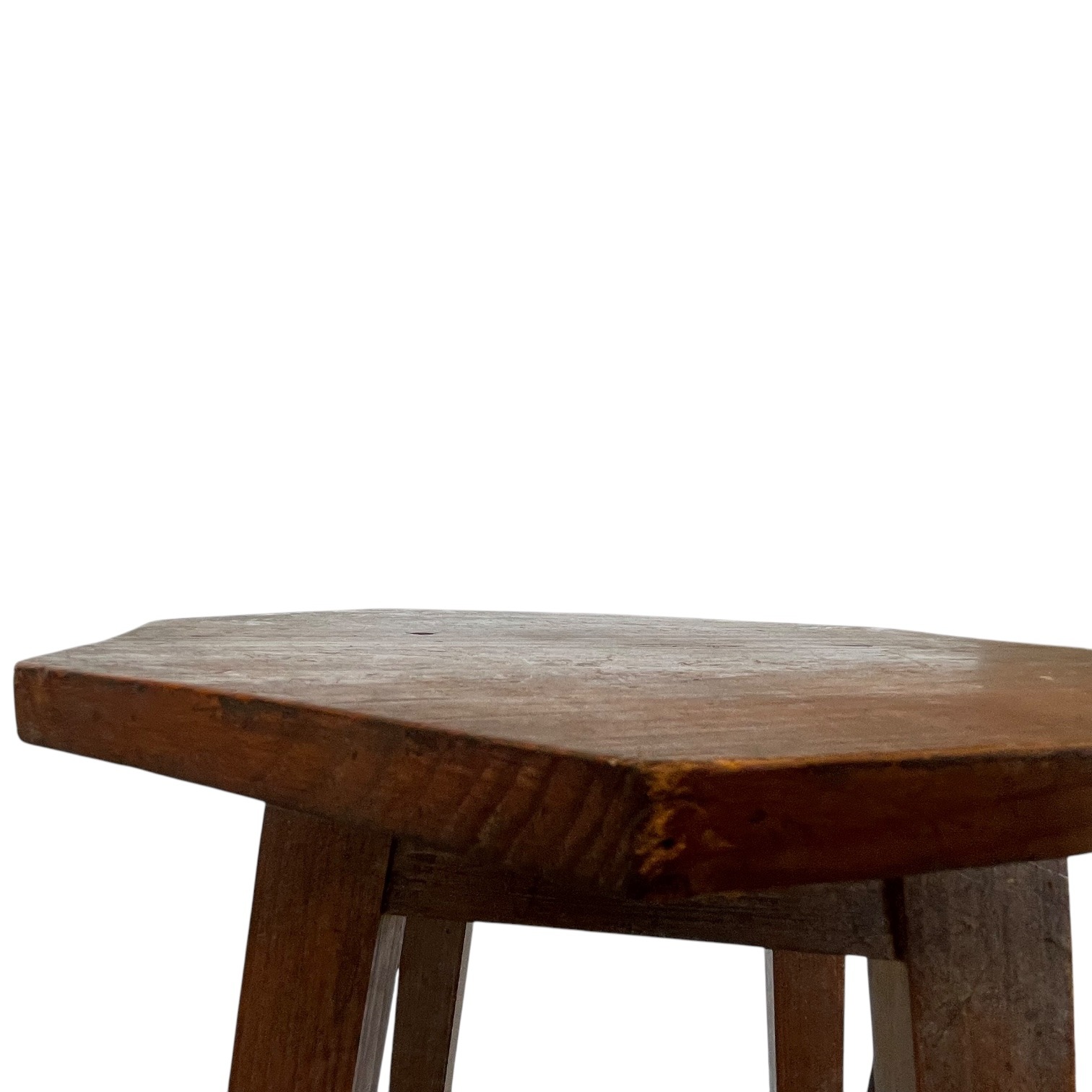 Vintage French Simple Tall Plinth Two Shelf Stand Table Varnished Wood Square Shaped Rest Tabouret PRICED INDIVIDUALLY c1960-70’s 9 Vintage French Simple Tall Plinth Two Shelf Stand Table Varnished Wood Square Shaped Rest Tabouret PRICED INDIVIDUALLY c1960-70's - Image 9