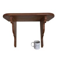 Alternative view of Vintage French Wooden Shelf Tier Wall Hanging Mounted Shelving Country Cottage Arts Crafts circa 1960-70's