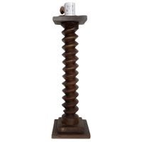 Alternative view of Vintage French Wine Press Screw Twist Style Spiral Large Heavy Tall Plinth Side Table Stand Display Plant Pot Ornament Twisty c1960's