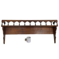 Alternative view of Vintage French Wooden Caged Shelf Tier Wall Hanging Mounted Shelving Country Cottage Arts Crafts circa 1960-70's