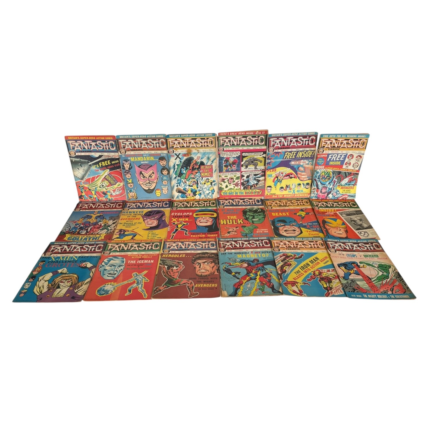 Vintage English International Edition Marvel Fantastic Weekly Comic Book Collection Of 35 Comics Odhams Press circa 1968 3 Vintage English International Edition Marvel Fantastic Weekly Comic Book Collection Of 35 Comics Odhams Press circa 1968 - Image 3