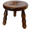 Vintage French Display Plinth Stand Wooden Wood Round Small Table Round Plant Rest Tabouret c1960's