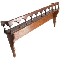 Vintage French Wooden Caged Shelf Tier Wall Hanging Mounted Shelving Country Cottage Arts Crafts circa 1960-70's