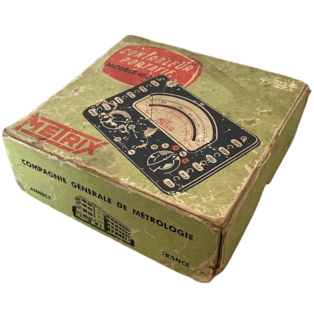 Vintage French Metrix Modele 460 Controleur Portatif Volt Resistance Amp Meter Electrical Test Equipment c1960-70's