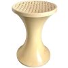 Vintage French Stool Tam Tam Rest Chair Seat Rest Plinth Stand Display Plastic Tabouret Beige Designer Storage Tabouret c1970's