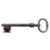 Antique French Large Rusty Iron Key Doorway Rusty Keys Door Lock c1800-1900's