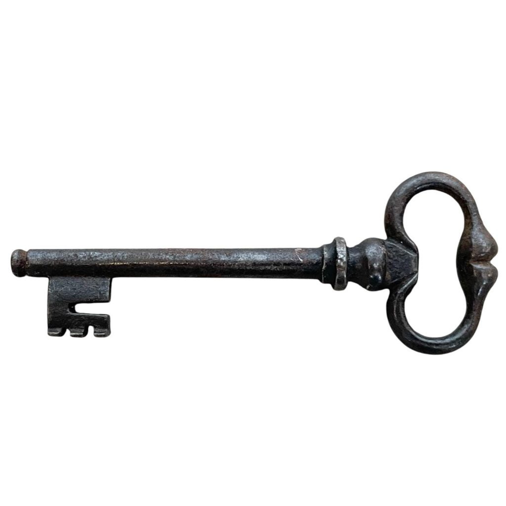 Antique French Medium Rusty Iron Key Doorway Rusty Keys Door Lock c1800-1900's