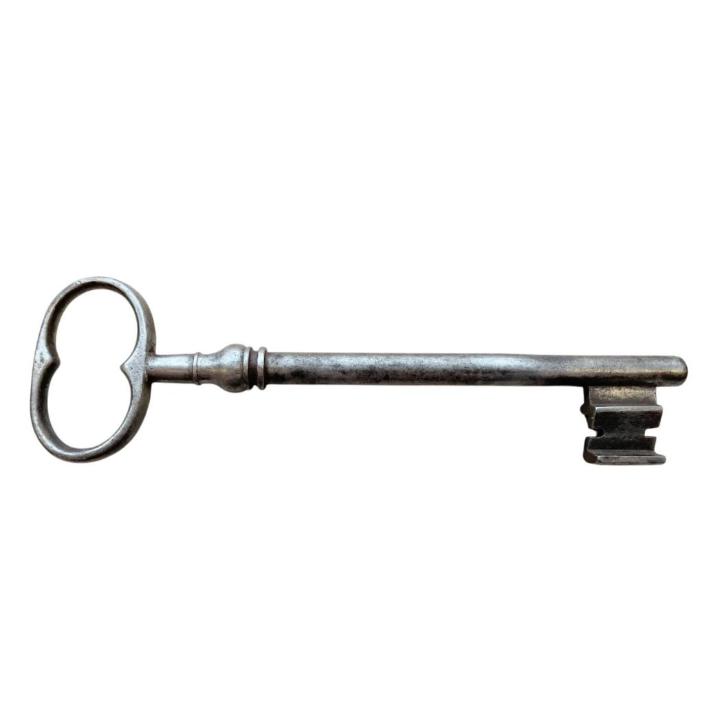 Antique French Large Rusty Iron Key Doorway Rusty Keys Door Lock c1800-1900's