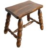 Milking Stool Plinth Vintage French Traditional Worn DAMAGED Table Stand Bobbin Leg Plinth Plant Tabouret c1950-60's