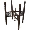 Vintage Medium Moroccan Arabian Wooden Folding Table Tray Legs Support Stand Plinth Dark Wood Trays circa 1980-90's