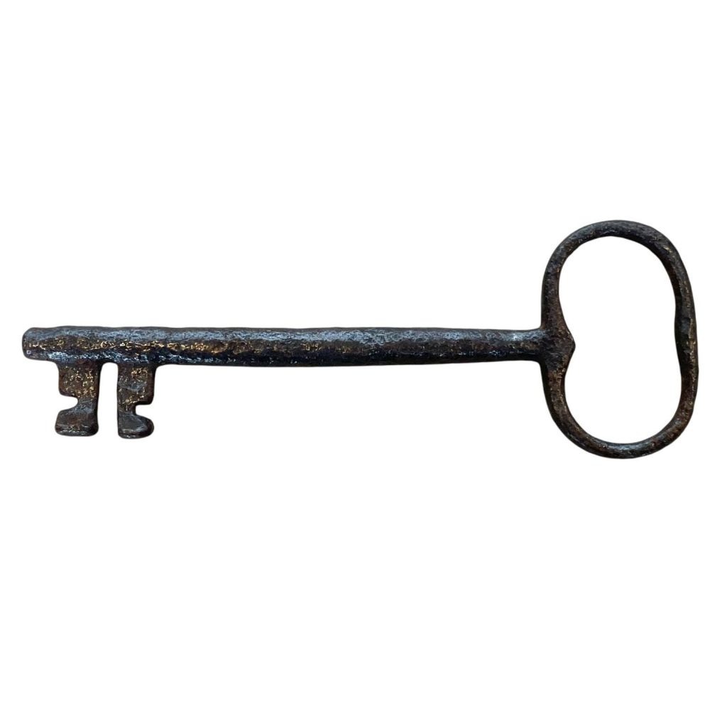 Antique French Large Rusty Iron Key Doorway Rusty Keys Door Lock c1700-1800's