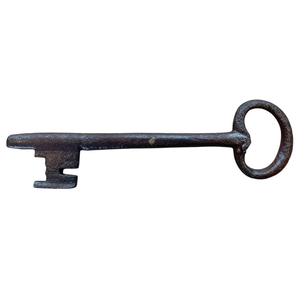 Antique French Large Rusty Iron Key Doorway Rusty Keys Door Lock c1700-1800's