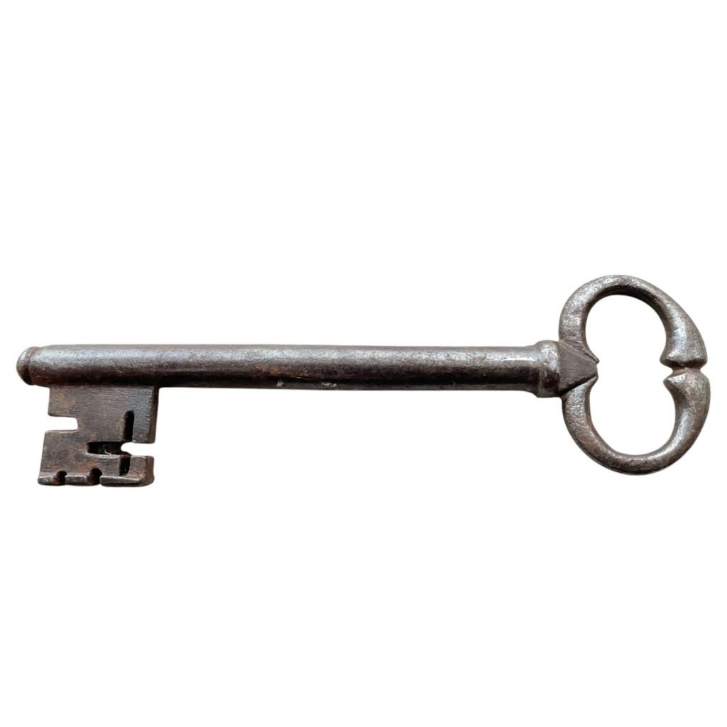 Antique French Large Rusty Iron Key Doorway Rusty Keys Door Lock c1800-1900's