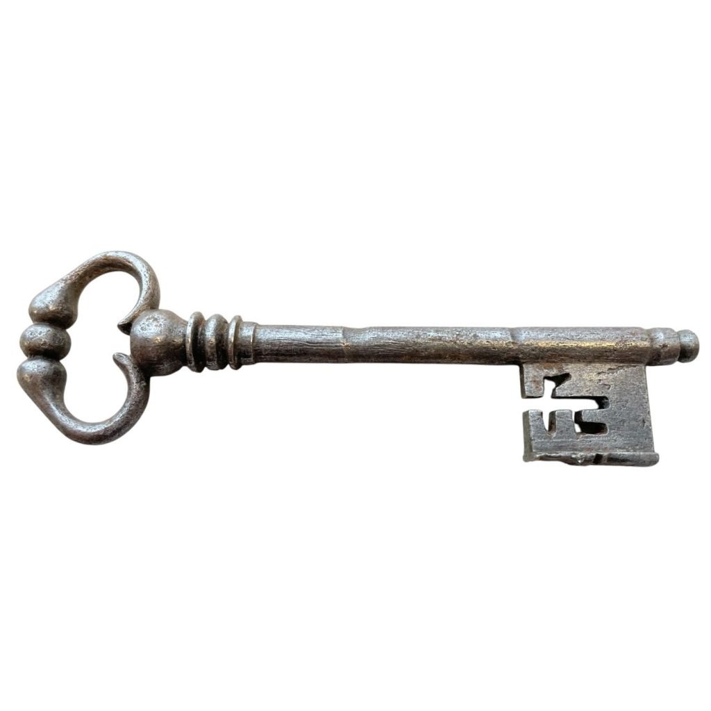 Antique French Large Rusty Iron Key Doorway Rusty Keys Door Lock c1800-1900's