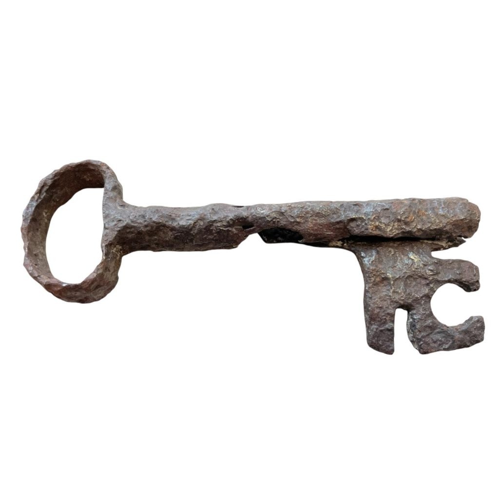 Antique French Large Rusty Iron Key Doorway Rusty Keys Door Lock c1700-1800's