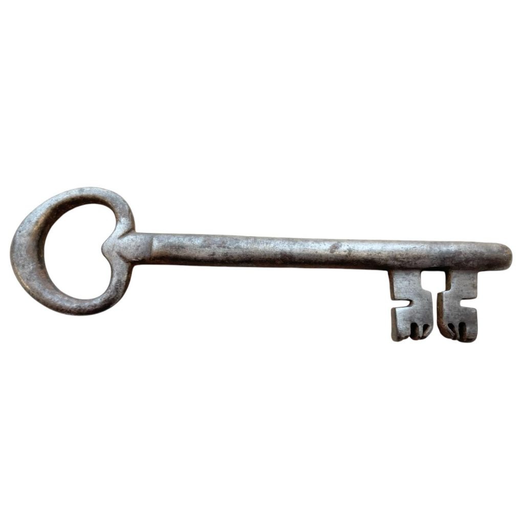Antique French Large Rusty Iron Key Doorway Rusty Keys Door Lock c1800-1900's