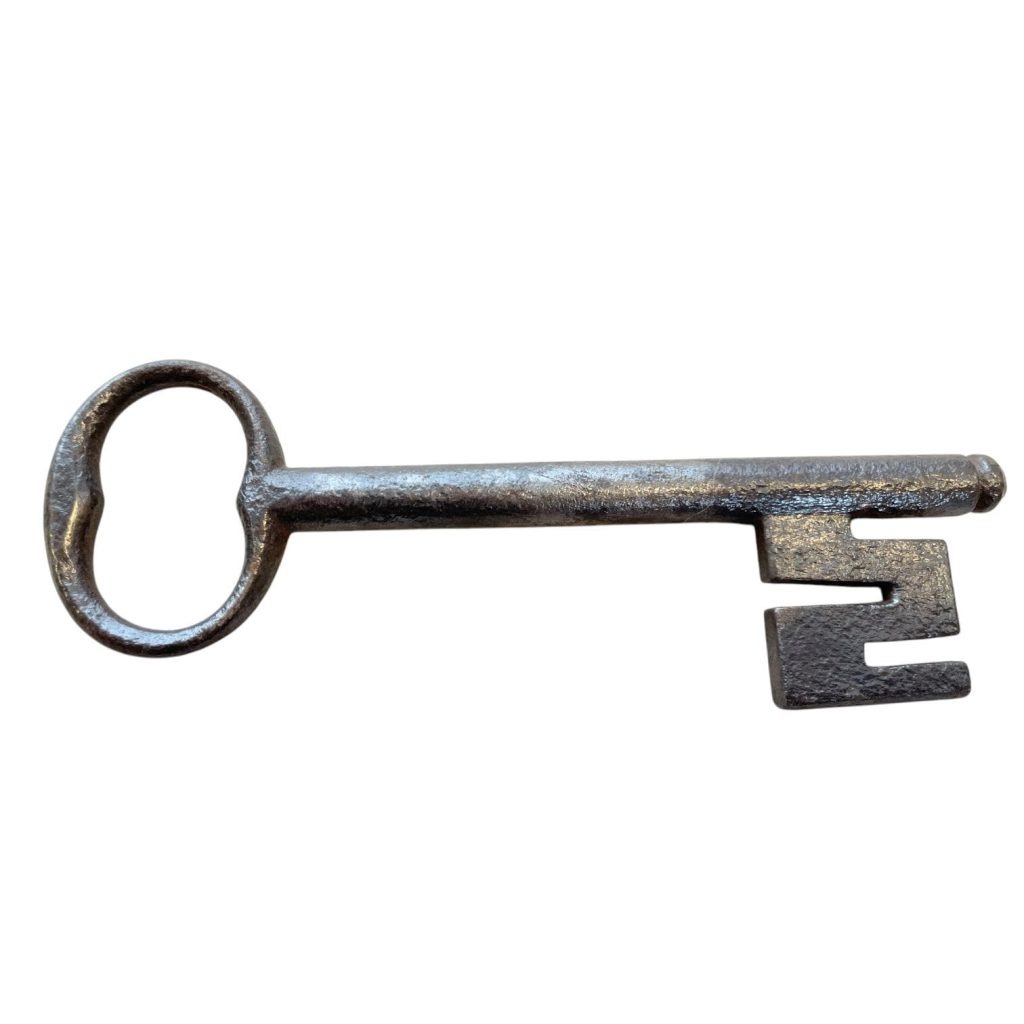 Antique French Large Rusty Iron Key Doorway Rusty Keys Door Lock c1800-1900's