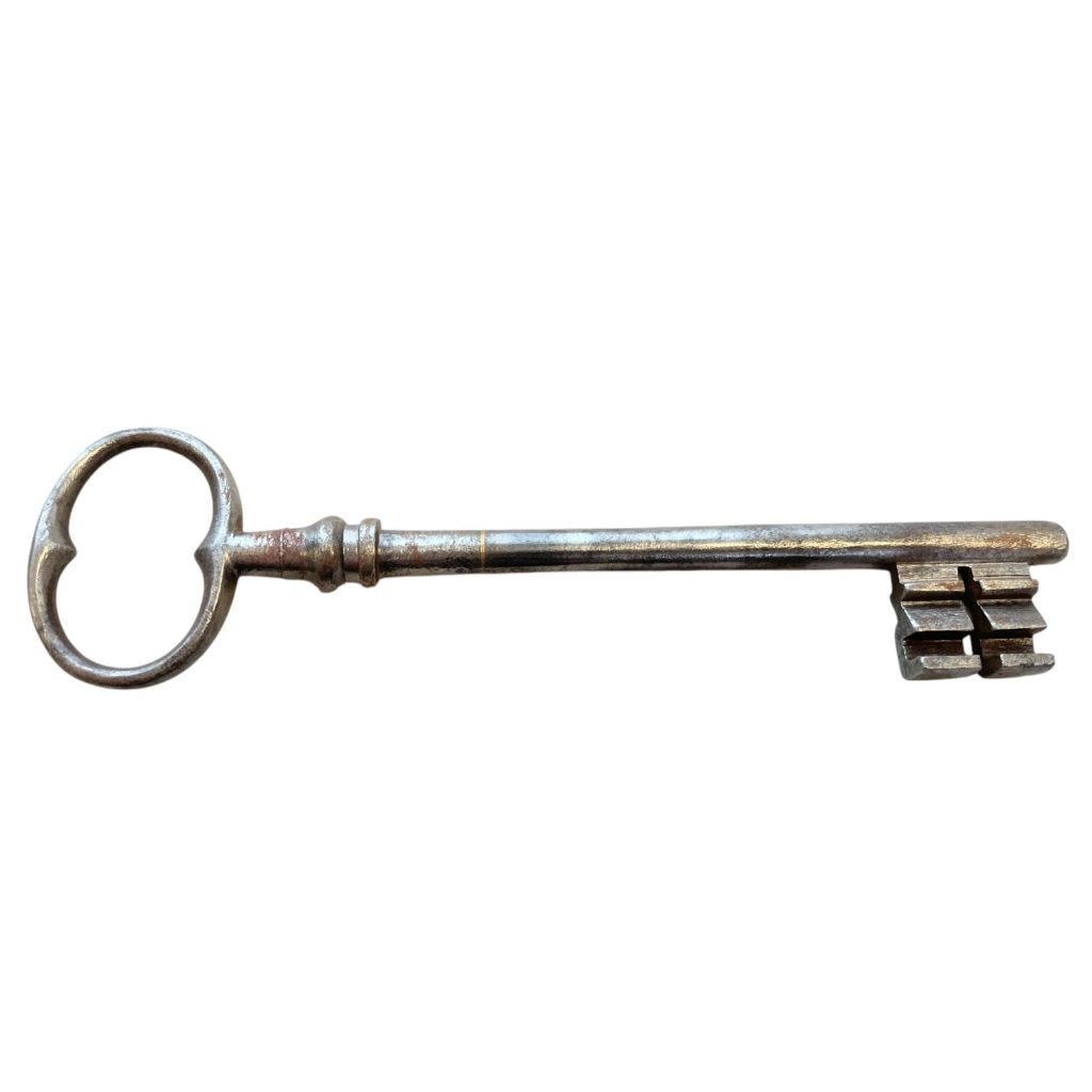 Antique French Large Rusty Iron Key Doorway Rusty Keys Door Lock c1800-1900's