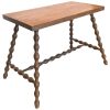 Vintage French Side Table Wooden Wood Side Stand Flower Pot Display Shelf Bobbin Leg Tabouret Worn c1950-60's