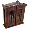 Vintage French Dark Varnished Wood Furniture Display Cabinet Cupboard Decor circa 1960-70's