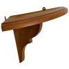 Vintage French Wood Corner Shelf Wall Mounted Table Stand Plinth Display Wooden c1960-70's